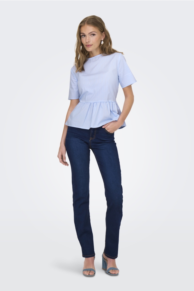 JDYMIO S/S REV. STRING TOP WVN DIA 15347616 Cashmere Blue/SMALL STRIPE